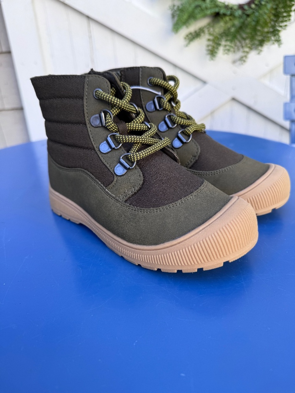 Cat & jack little kid boots size 11 green new